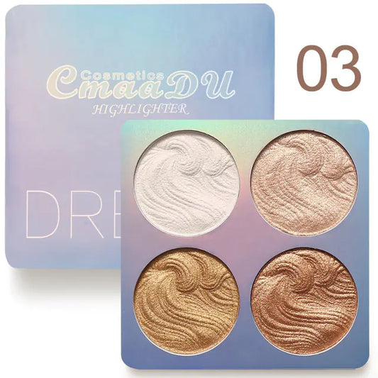 Four-Color High-Gloss Repair Plate for Makeup