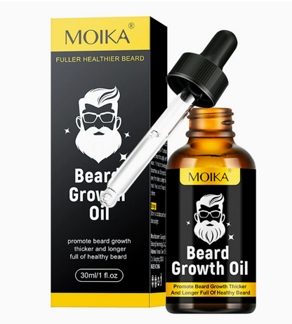 ShopDrop Premium Beard Growth Oil — New Formula | Free Microneedle Roller Included