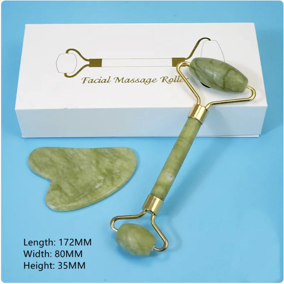 Jade Roller & Gua Sha Massage Set
