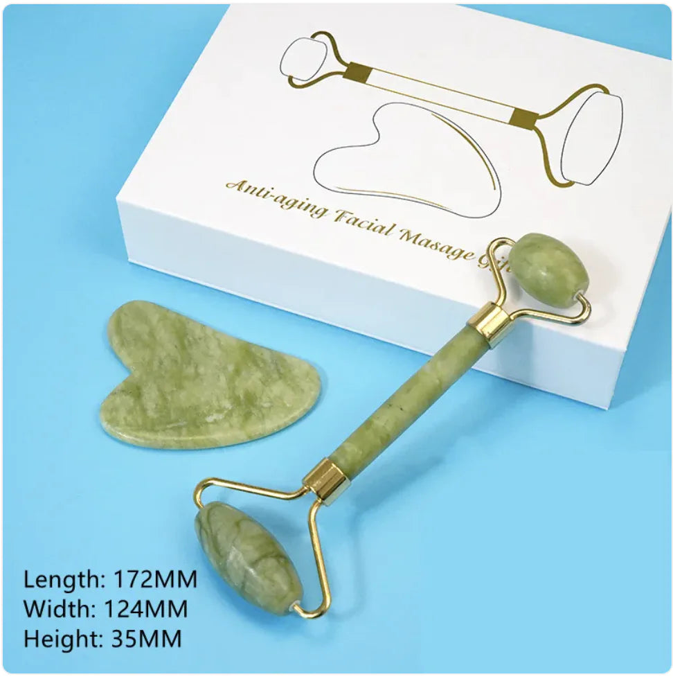 Jade Roller & Gua Sha Massage Set