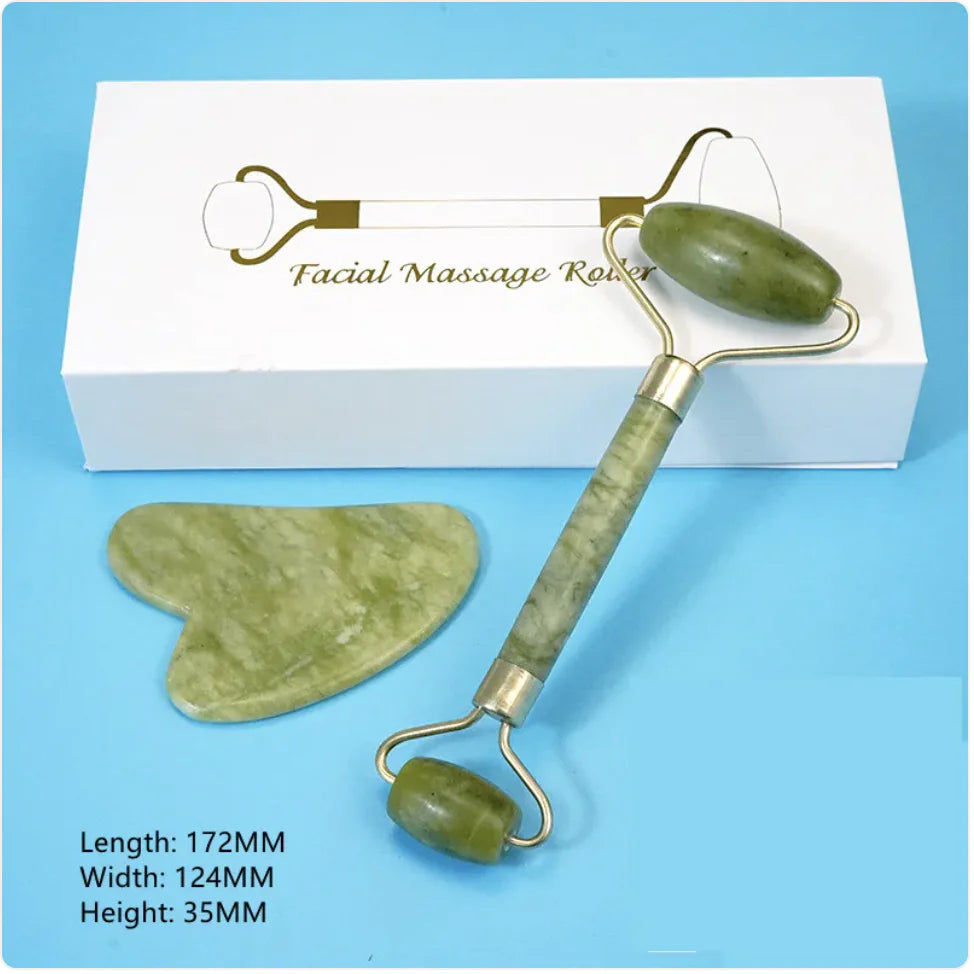 Jade Roller & Gua Sha Massage Set